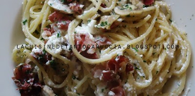 Spaghetti light ricotta e speck