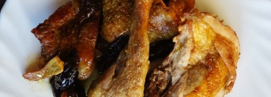 Faraona alle prugne e zenzero fresco