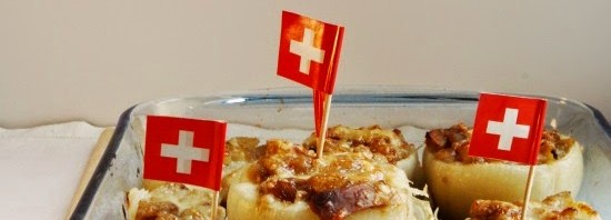 Cipolle ripiene di castagne, porcini e gruyère