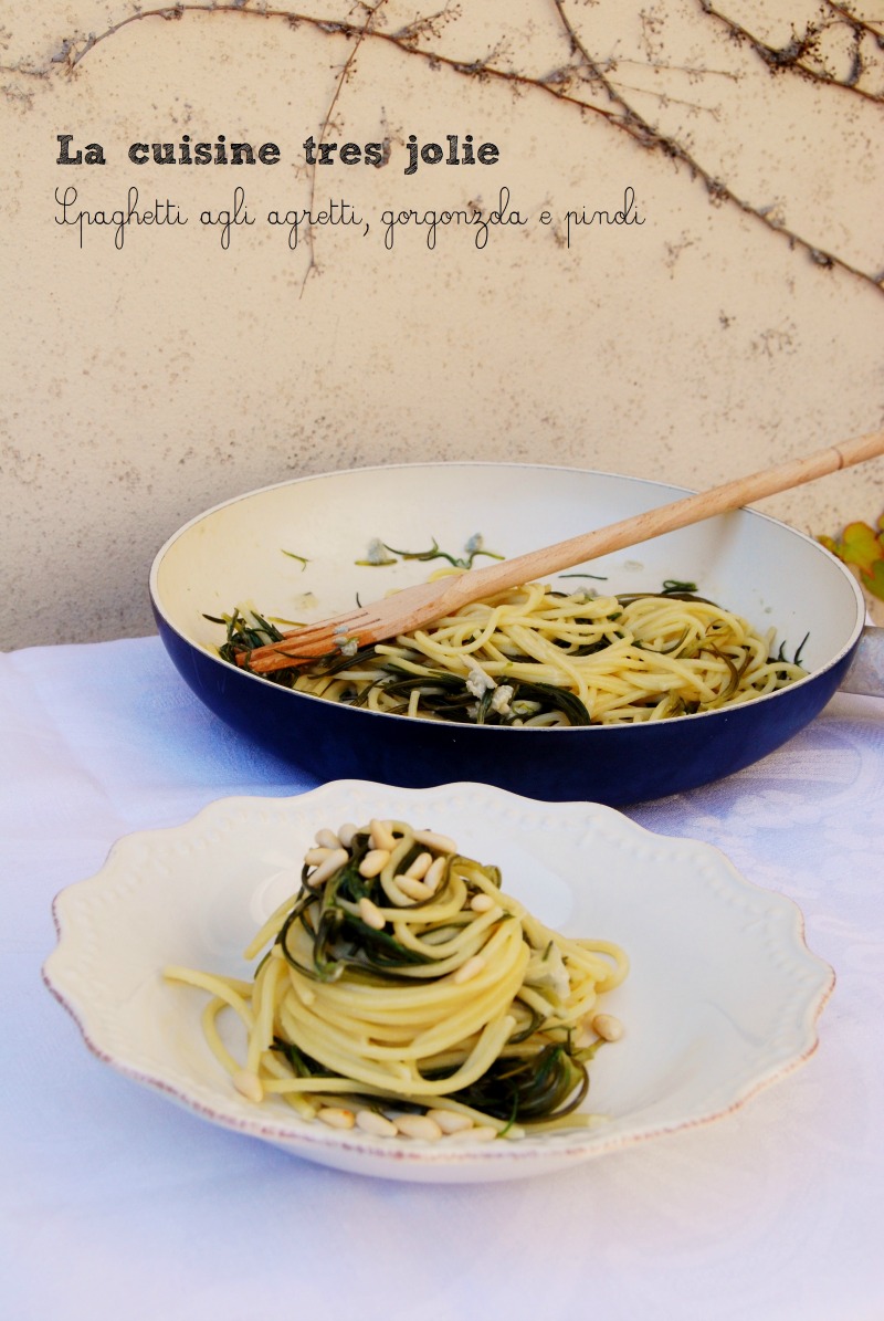 Spaghetti con agretti e gorgonzola 1