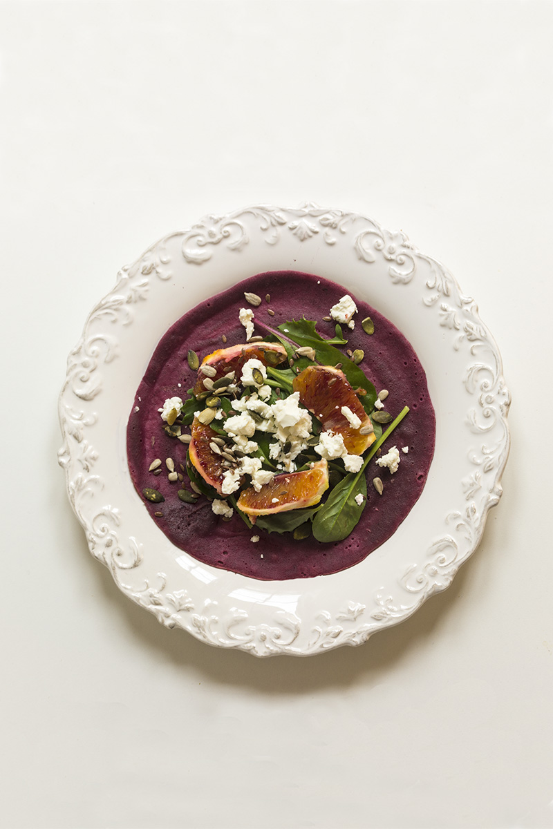 Crepe alla barbabietola rossa