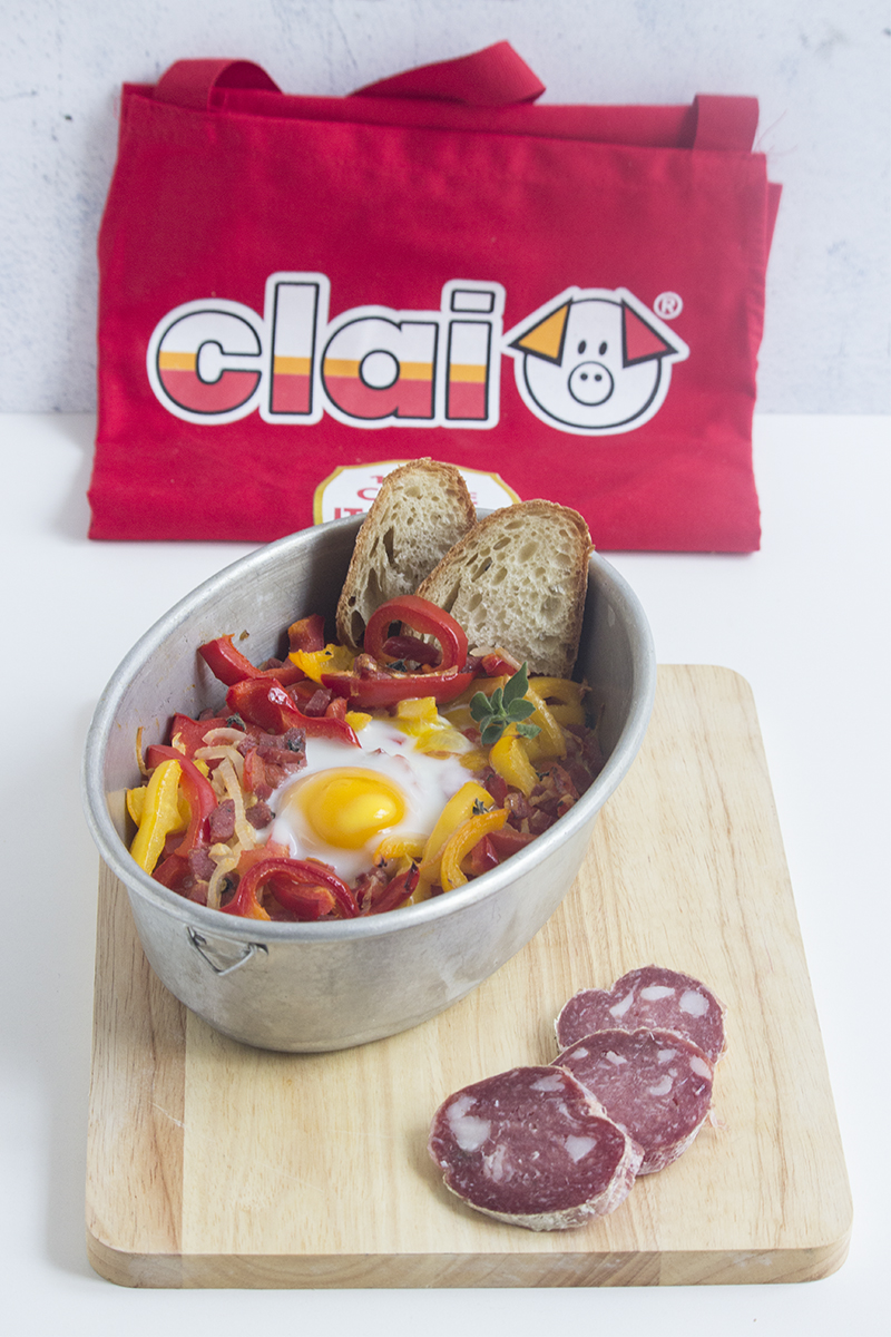 Uova alla basca con Salame Campagnolo Clai