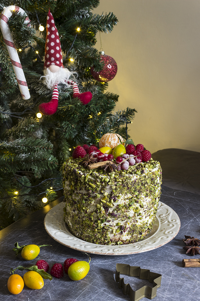Torta di panettone pistacchi e ricotta