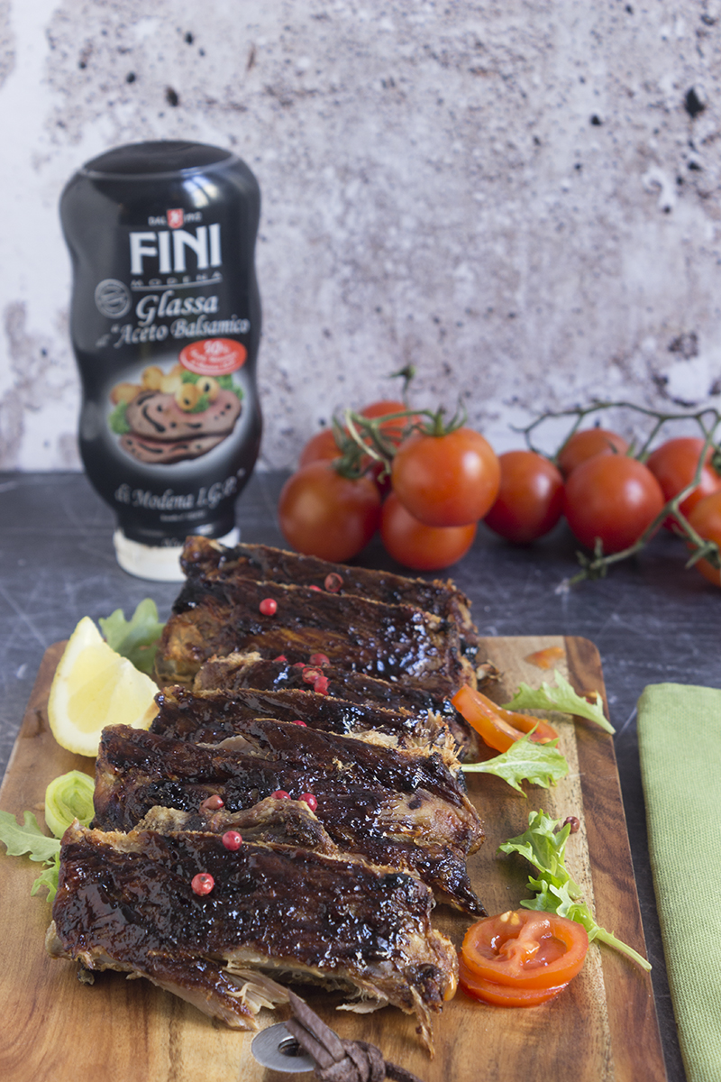 Costine glassate all’Aceto Balsamico cotte a bassa temperatura