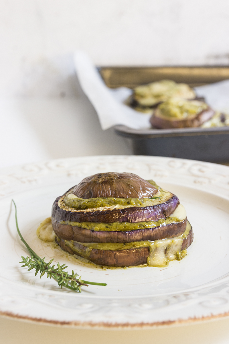 Torrette di melanzane al pesto