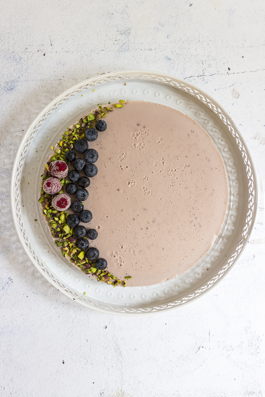 Crostata con pannacotta ai lamponi